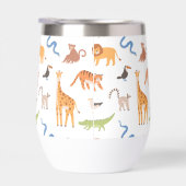 熱帯ジャングルサファリ野生動物パターン (右面)