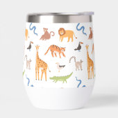 熱帯ジャングルサファリ野生動物パターン (左面)