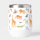 熱帯ジャングルサファリ野生動物パターン (背面)