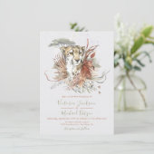 熱帯ジャングルチータ結婚式招待状 招待状 (スタンド正面)