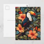 熱帯ジャングルトゥーカンの鳥 ポストカード (正面/裏面)