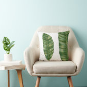 熱帯ジャングルバモダンナリーフ緑の緑 クッション (椅子)