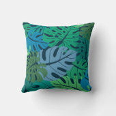 熱帯ジャングルパームシームレスパターン クッション (裏面)