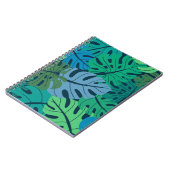 熱帯ジャングルパームシームレスパターン ノートブック (左側)