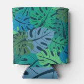 熱帯ジャングルパームシームレスパターン 缶クーラー (裏面)