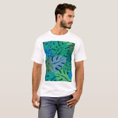 熱帯ジャングルパームシームレスパターン Tシャツ (正面フル)