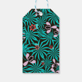 熱帯ジャングルパ葉メラン花開花c ギフトタグ (裏面)