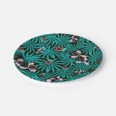 熱帯ジャングルパ葉メラン花開花c ペーパープレート (アングル)