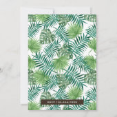 熱帯ジャングルフォレストトゥーカンベビーシャワー 招待状 (裏面)