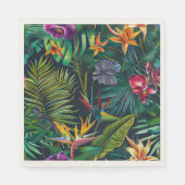 熱帯ジャングルフラワーズ紙 スタンダードランチョンナプキン (正面)