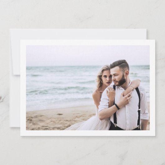 熱帯ジャングルフローラエキゾチック結婚シックの写真 サンキューカード (裏面)