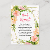 熱帯ジャングルフローラ赤ちゃんシャワーブックリクエスト エンクロージャーカード (正面)