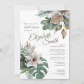 熱帯ジャングルブライダルシャワーの招待状 招待状 (正面)