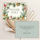 熱帯ジャングルベビーシャワーサンキューカード 招待状