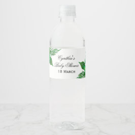 熱帯ジャングルベビーシャワー水瓶包 ペットボトルラベル