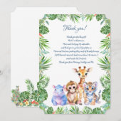 熱帯ジャングルベビー動物ありがとう (正面/裏面)