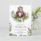 熱帯ジャングルライオン40歳の誕生日パーティー 招待状 (スタンド正面)