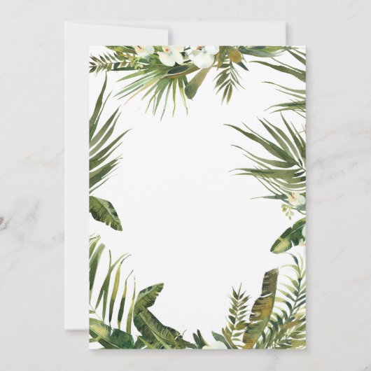 熱帯ジャングルライオン40歳の誕生日パーティー 招待状 (裏面)