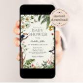 熱帯ジャングル動物の男の子のシャワー 招待状