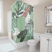 熱帯ジャングル植物、フローラハワイアン壁紙。 シャワーカーテン (インサイチュ)