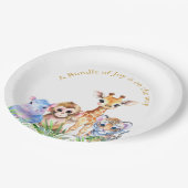 熱帯ジャングル産のベビーアニマル ペーパープレート (アングル)