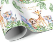 熱帯ジャングル産のベビーアニマル ラッピングペーパー (ロールコーナー)