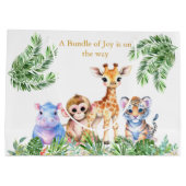 熱帯ジャングル産のベビーアニマル ラージペーパーバッグ (裏面)