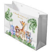 熱帯ジャングル産のベビーアニマル ラージペーパーバッグ (正面アングル)