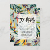 熱帯ジャングル結婚フローラ詳細情報 エンクロージャーカード (正面/裏面)