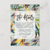 熱帯ジャングル結婚フローラ詳細情報 エンクロージャーカード (正面)