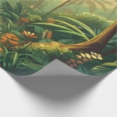 熱帯ジャングル緑豊かな外来植生自然計画 ラッピングペーパー (角)