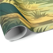 熱帯ジャングル緑豊かな外来植生自然計画 ラッピングペーパー (ロールコーナー)