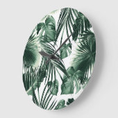 熱帯ジャングル葉のドリーム#7a #tropical ラージ壁時計 (傾斜)