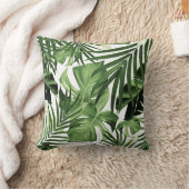熱帯ジャングル葉のパターン#12 クッション (ブランケット)