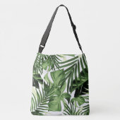 熱帯ジャングル葉のパターン#12 クロスボディバッグ (裏面)
