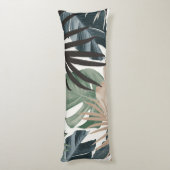 熱帯ジャングル葉のパターン#13 (紅葉) ボディピロー (裏面 (縦))