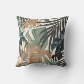 熱帯ジャングル葉のパターン#13a クッション (裏面)