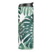 熱帯ジャングル葉のフローラ背景 タンブラー (回転左)