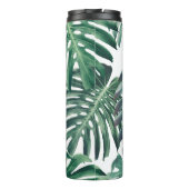 熱帯ジャングル葉のフローラ背景 タンブラー (裏面)