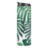 熱帯ジャングル葉のフローラ背景 タンブラー (回転右)