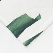 熱帯ジャングル葉のフローラ背景 フリースブランケット (角)