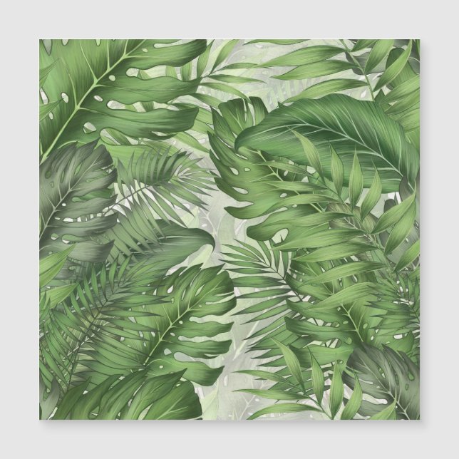 熱帯ジャングル葉のフローラ：シームレスな背景 (正面)