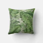 熱帯ジャングル葉のフローラ：シームレスな背景 クッション (裏面)