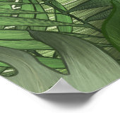 熱帯ジャングル葉のフローラ：シームレスな背景 ポスター (角)