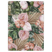 熱帯ジャングル葉の熱帯雨林の花 クリップボード (裏面)