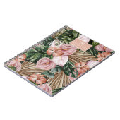 熱帯ジャングル葉の熱帯雨林の花 ノートブック (左側)