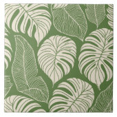 熱帯ジャングル葉 タイル (正面)