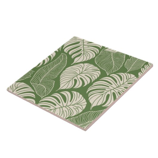 熱帯ジャングル葉 タイル (側面)