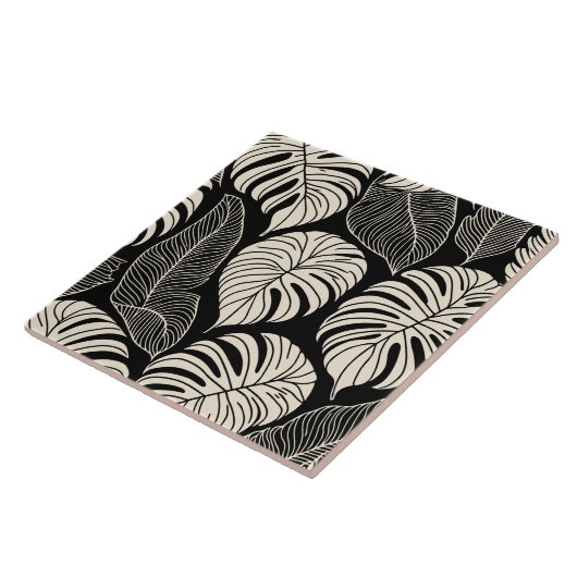 熱帯ジャングル葉 タイル (側面)