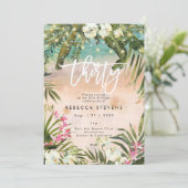 熱帯ジャングル30歳の誕生日のお誘い 招待状 (スタンド正面)
